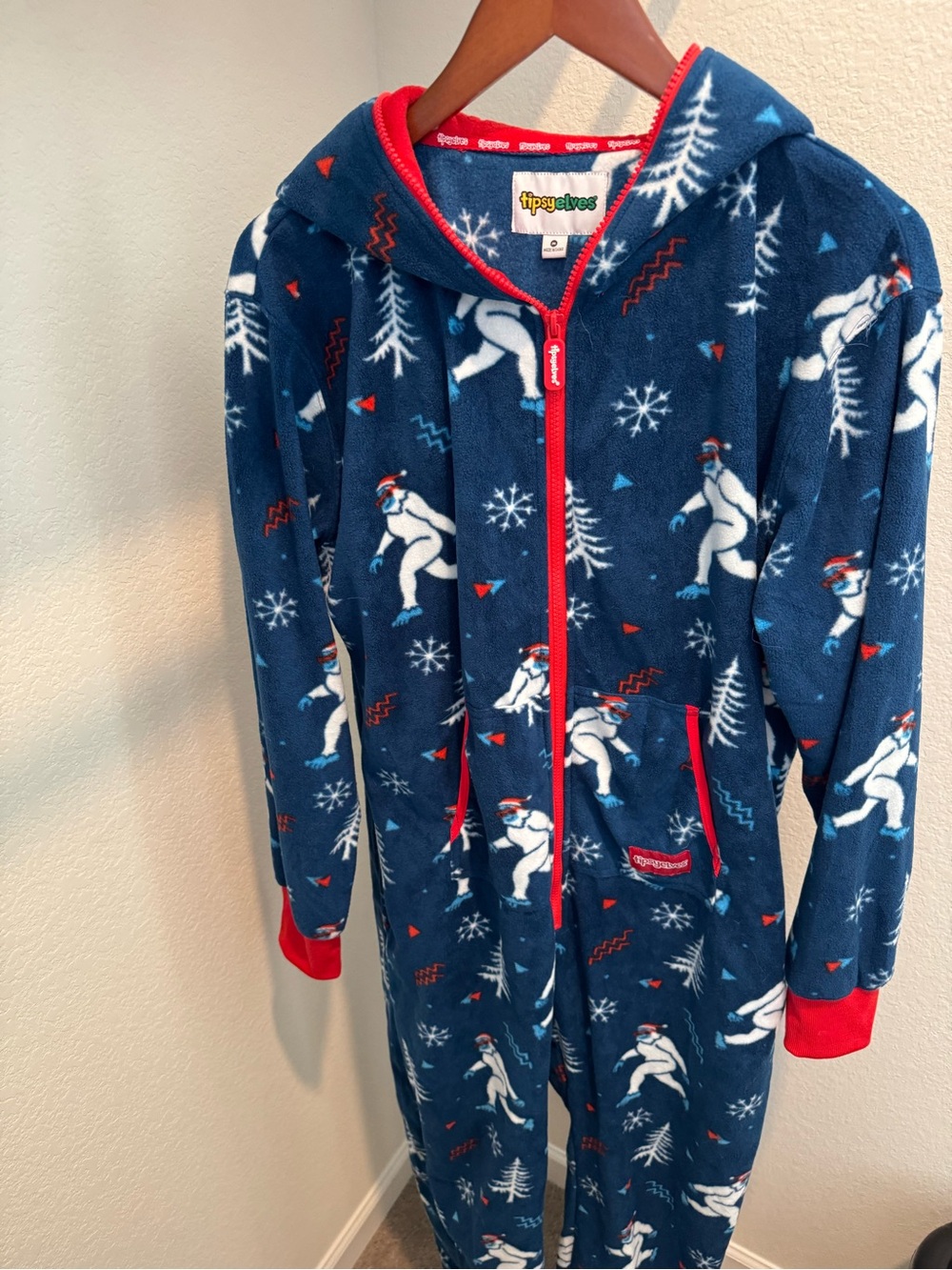 Tipsy Elves Navy Yeti Holiday Onesie